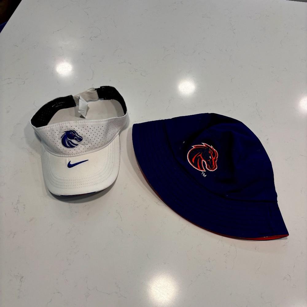 Nike Boise State Visor and Reversible Bucket hat